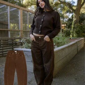 NWOT Parke Corduroy Horseshoe Pant in Color Chocolate